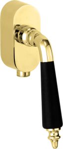 SKG3 Draaikiepgarnituur afsluitbaar Antique ebben/Elegant messing gelakt