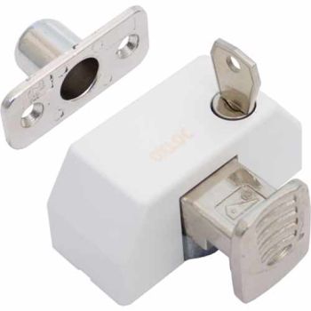 Raam oplegslot Oxloc, wit, cilinderslot buitendraaiend SKG*®