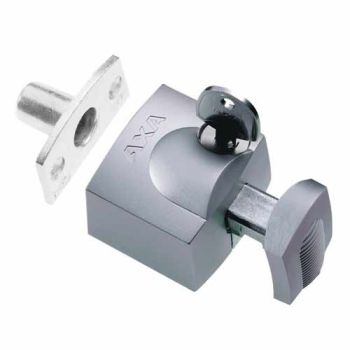 AXA raam oplegslot 3012, zilver met cilinderslot buitendraaiend, SKG*®