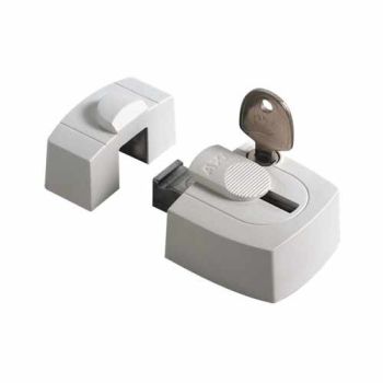 AXA veiligheids raam oplegslot 3015, wit met cilinderslot, SKG*®