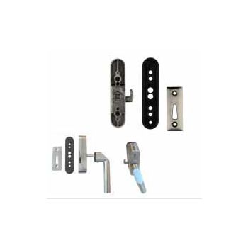 Veiligheids raamboom opzetstuk SKG**®, in combinatie met Luxe-steel raamkruk
