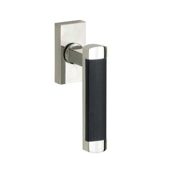 Raamkruk glans nikkel - ebben , type Dual
