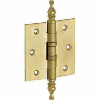 Kogellager scharnier Rechte hoek 76x76mm messing antiek vlak vaas