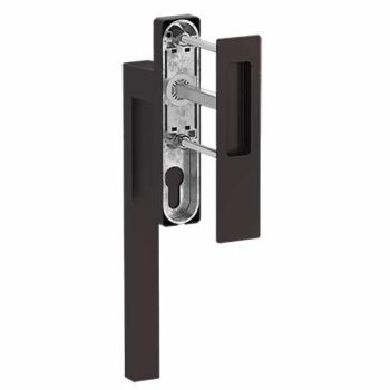 Hefschuifdeurgreep PC Bruin RAL8019