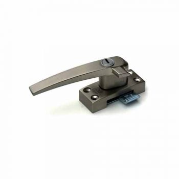 Veiligheids raamboom DX , RVS Finish linkswijzend met cilinderslot en kierstand , SKG*®