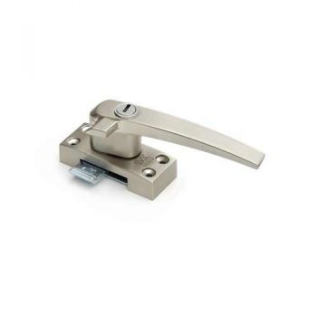 Veiligheids raamboom DX , RVS Finish rechtswijzend met cilinderslot en kierstand , SKG*®