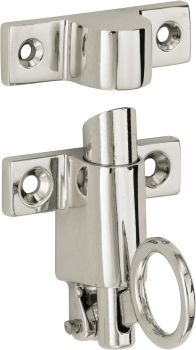 Raamknip Elegant met sluitkom glans nikkel