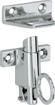 Raamknip Elegant met sluitplaat glans chroom