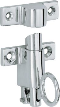 Raamknip Elegant met sluitkom glans chroom