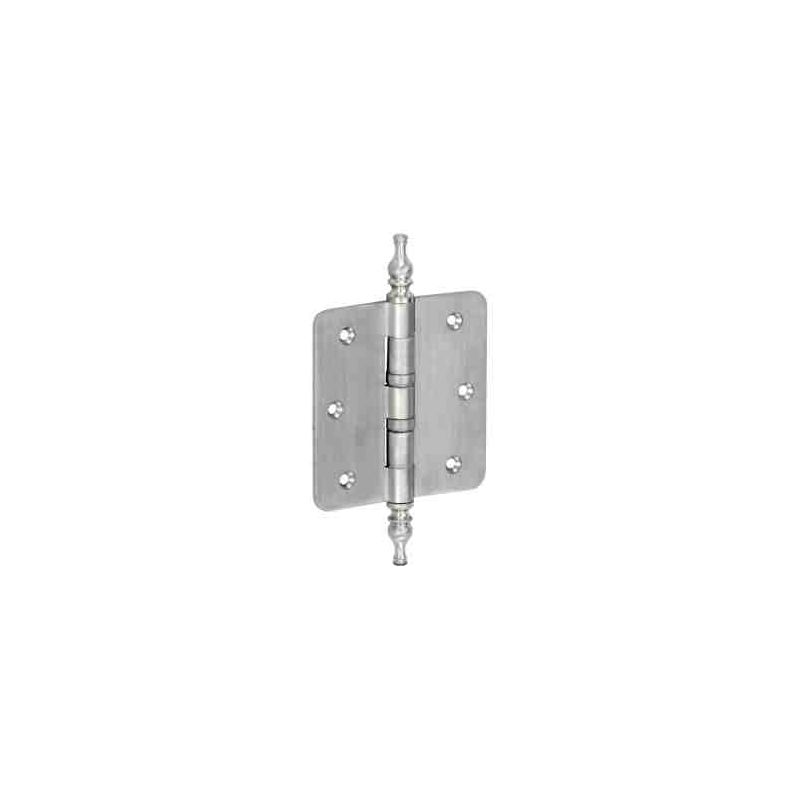 Kogellager scharnier Ronde hoek 76x76mm mat zwart vlak