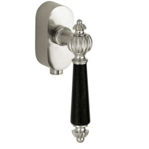 Draaikiepgarnituur afsluitbaar Nouveau ebben/Elegant antiek nikkel