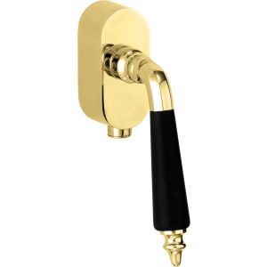 Draaikiepgarnituur afsluitbaar Antique ebben/Elegant messing gelakt