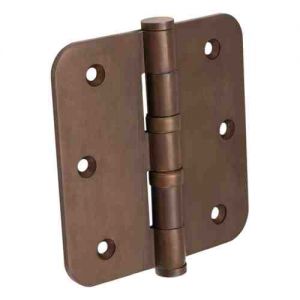 Kogellager scharnier Ronde hoek 89x89mm antiek brons vlak