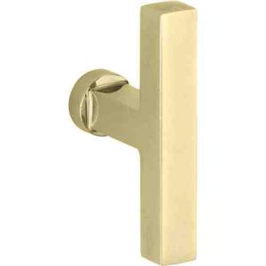 Deurkruk Kare (gatdeel) T-model messing ongelakt