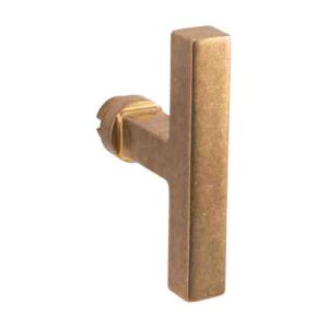 Deurkruk Kare (gatdeel) T-model Antiek messing